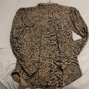 Animal Print Long Sleeve Top